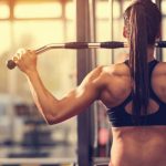 Female,Muscular,Bodybuilder,Exercising