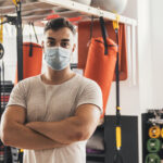 portrait of fitness trainer in the gym