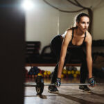 fitness woman weightlifting deadlift